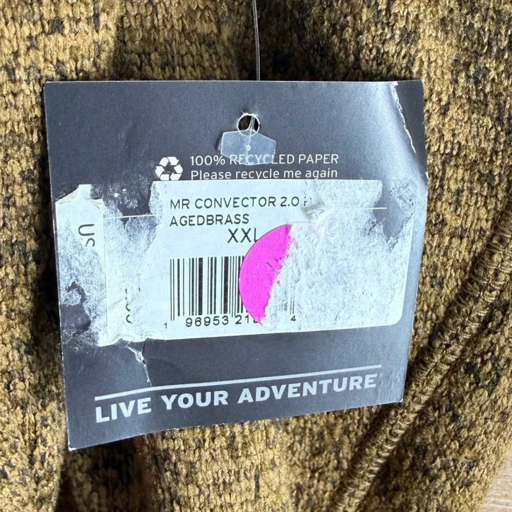 NWT Eddie Bauer Convector 2.0 Mens XXL Sweater Fleece Quarter Zip Aged Brass